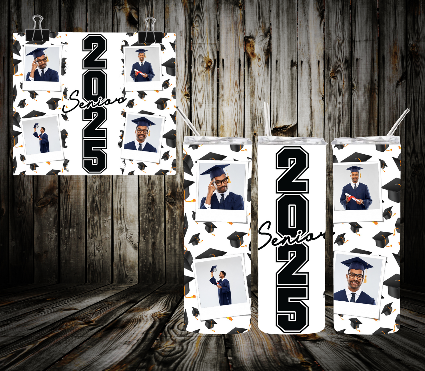 4 Polariods Grad Tumbler
