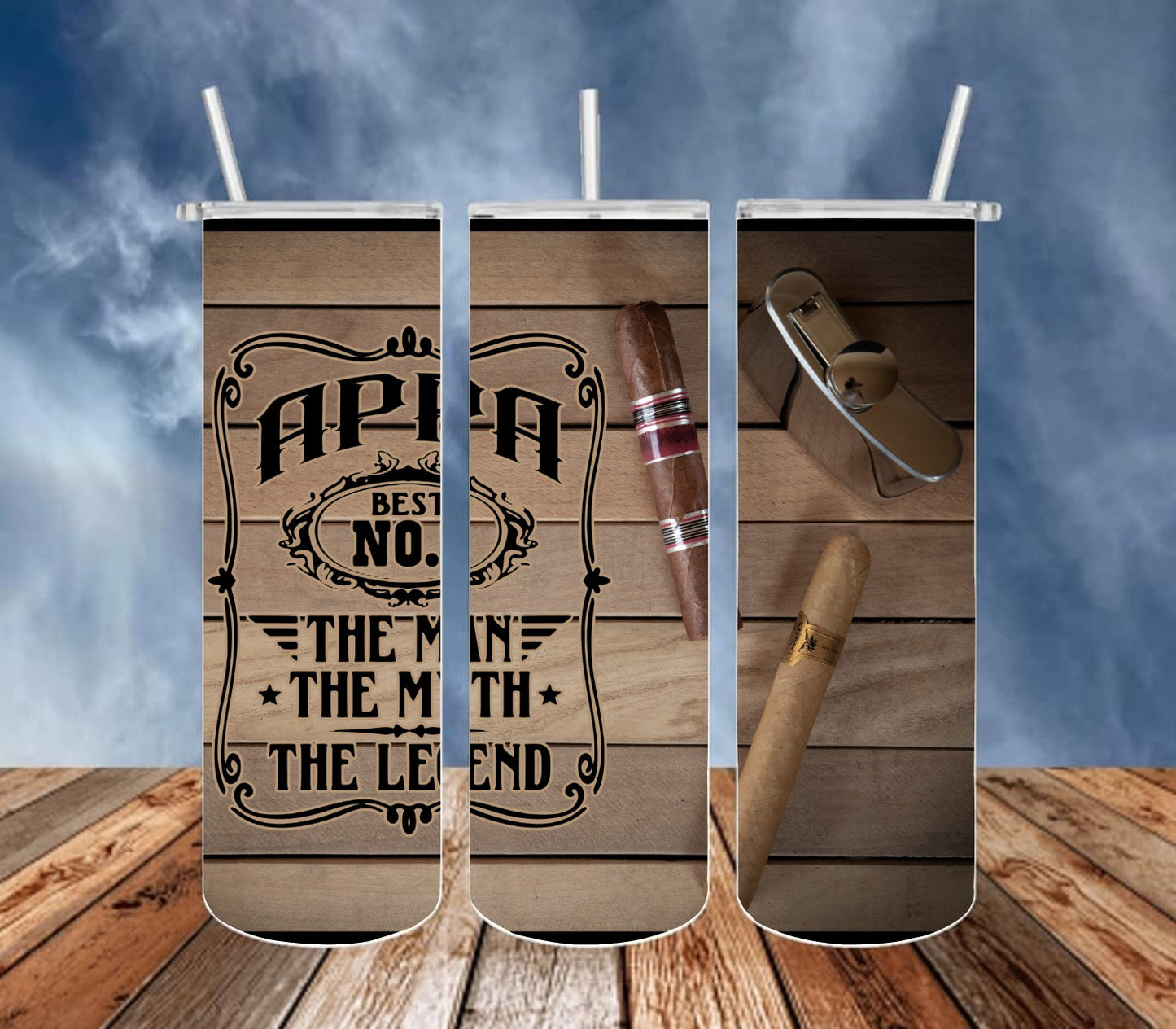 Cigars and Flask - The Man, The Myth, The Legend Tumbler