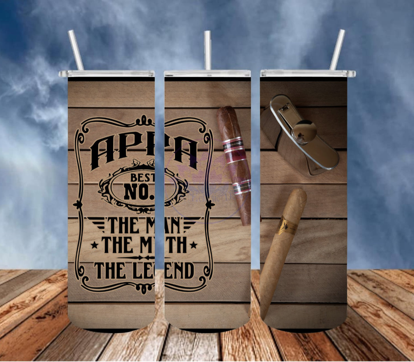 Cigars and Flask - The Man, The Myth, The Legend 20 oz. Tumbler