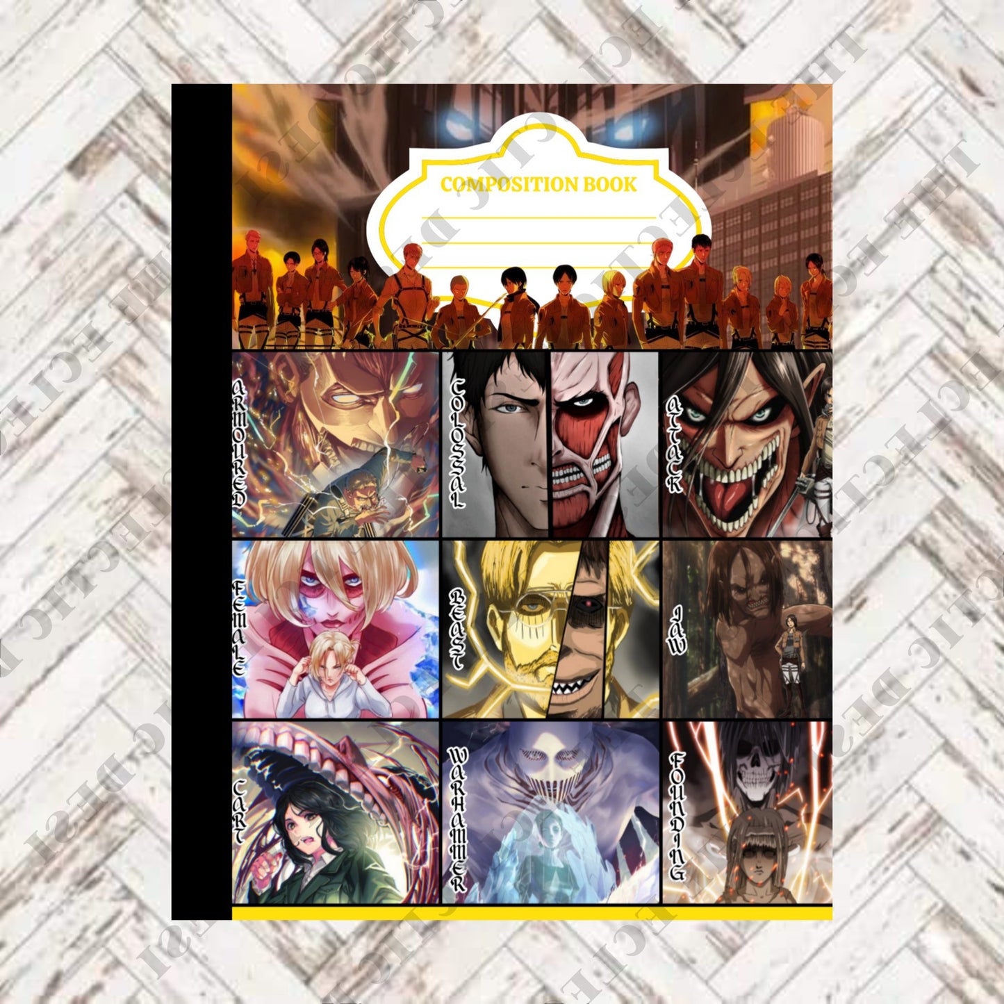 Attack On Titan Composition Book Design - DIGITAL DOWNLOAD