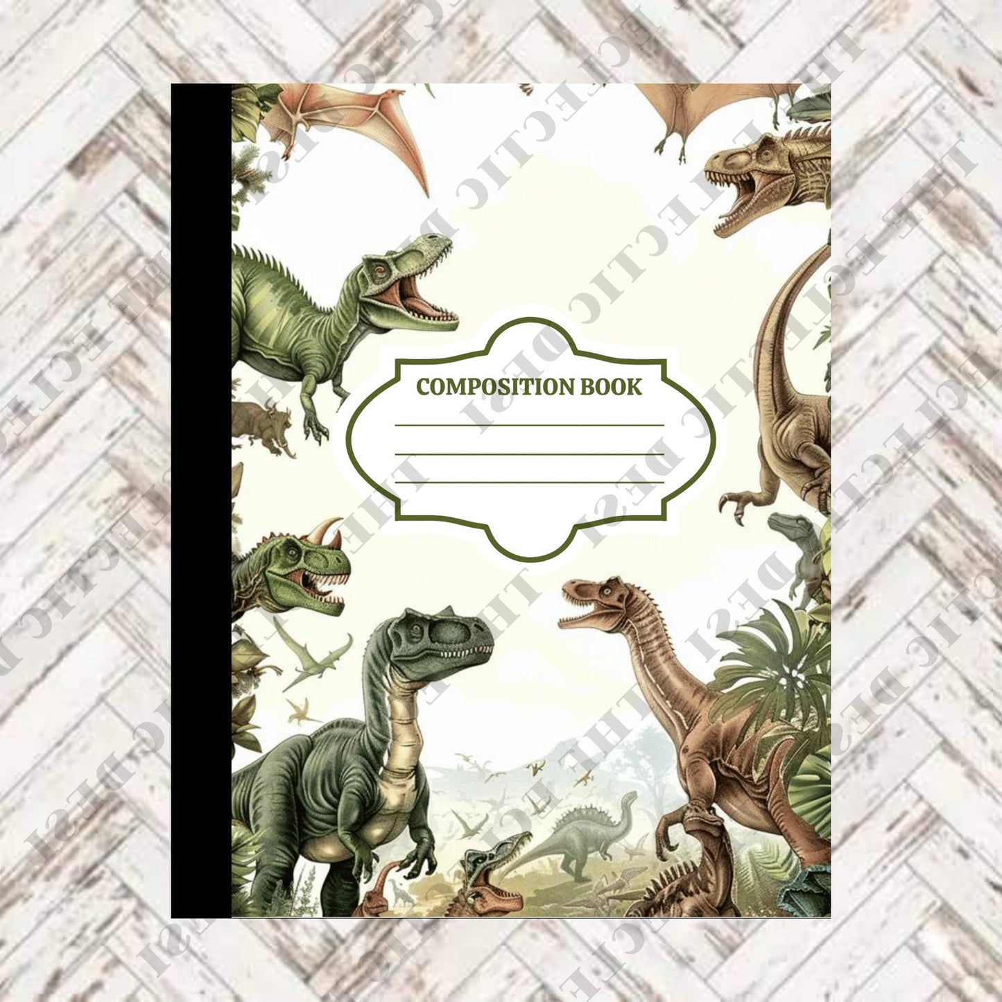 Dinosaurs Composition Book Design - DIGITAL DOWNLOAD