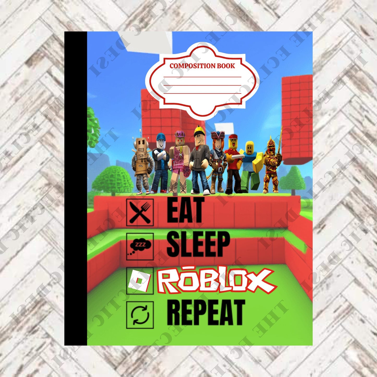 Hobbies Composition Book Design - DIGITAL DOWNLOAD