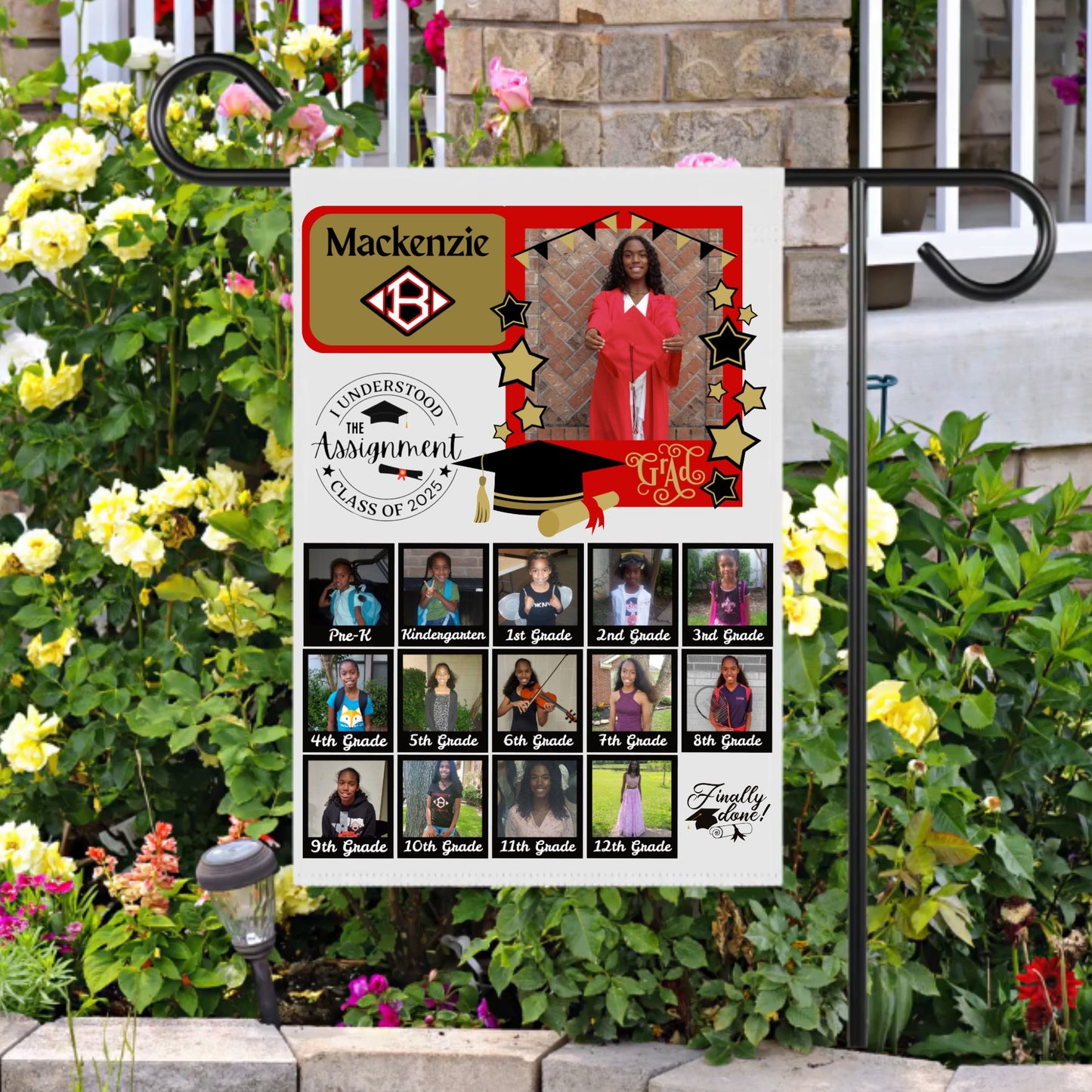 Graduation Garden Flag