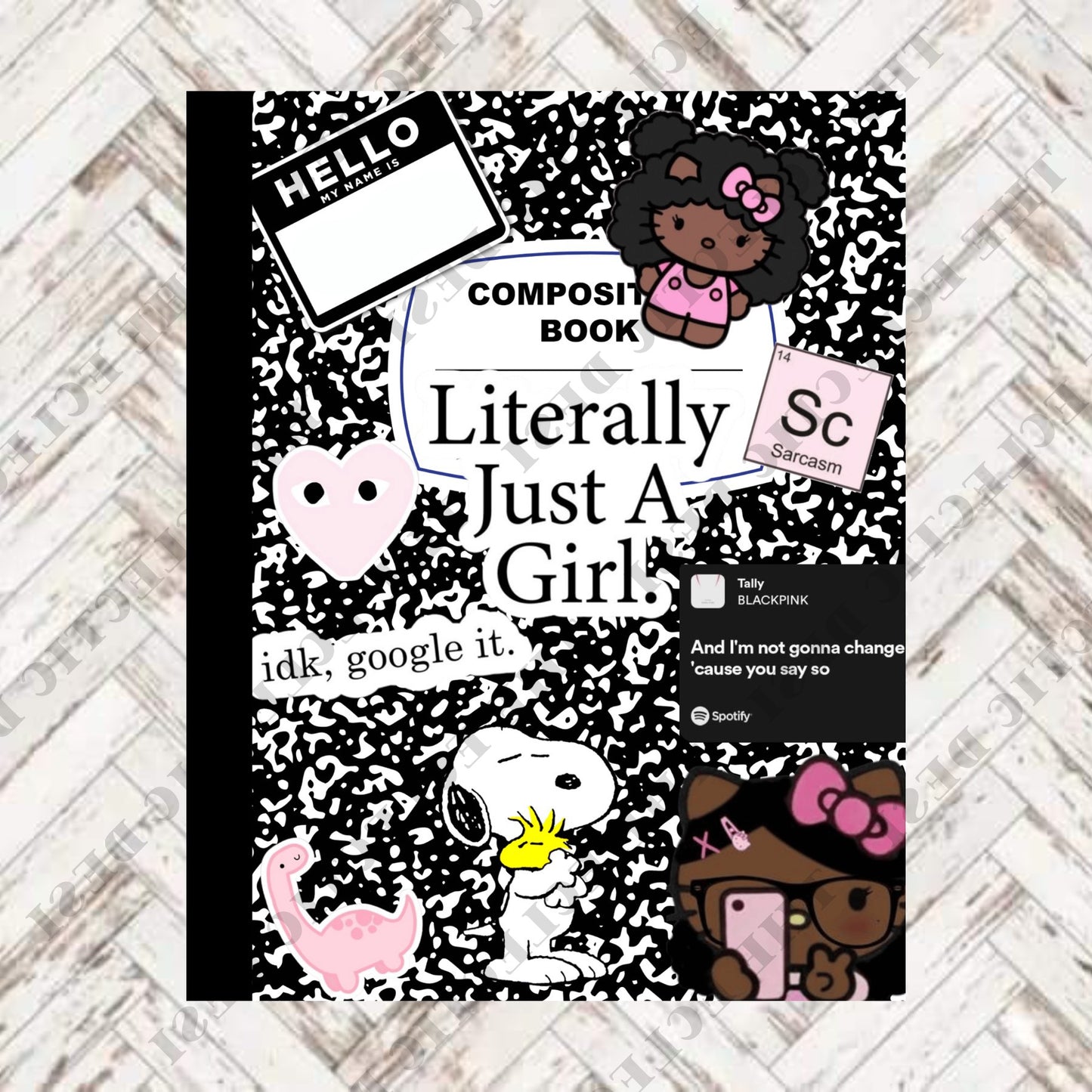 Hello Kitty Composition Book Design - DIGITAL DOWNLOAD
