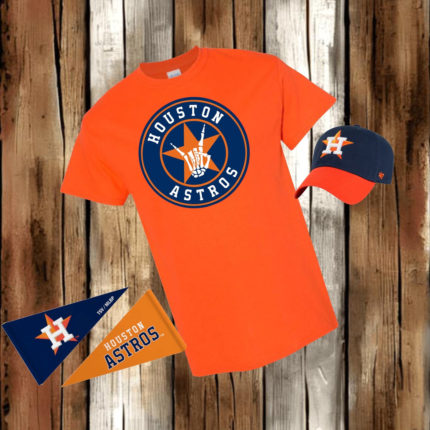 Houston Stros Skeleton Hand Shirt