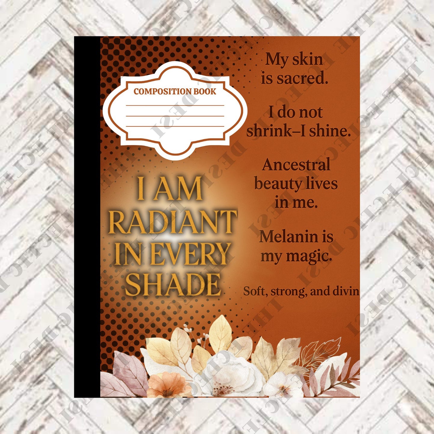 Brown Girls Composition Book Design - DIGITAL DOWNLOAD