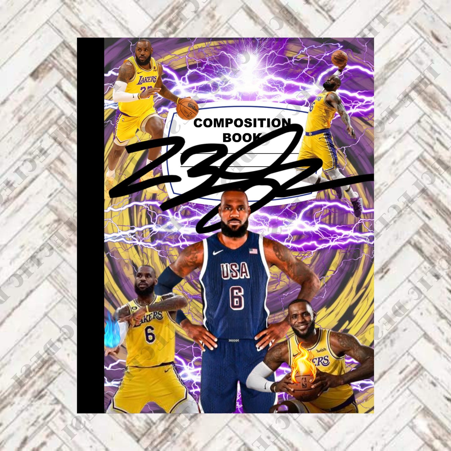 Lebron James Composition Book Design - DIGITAL DOWNLOAD