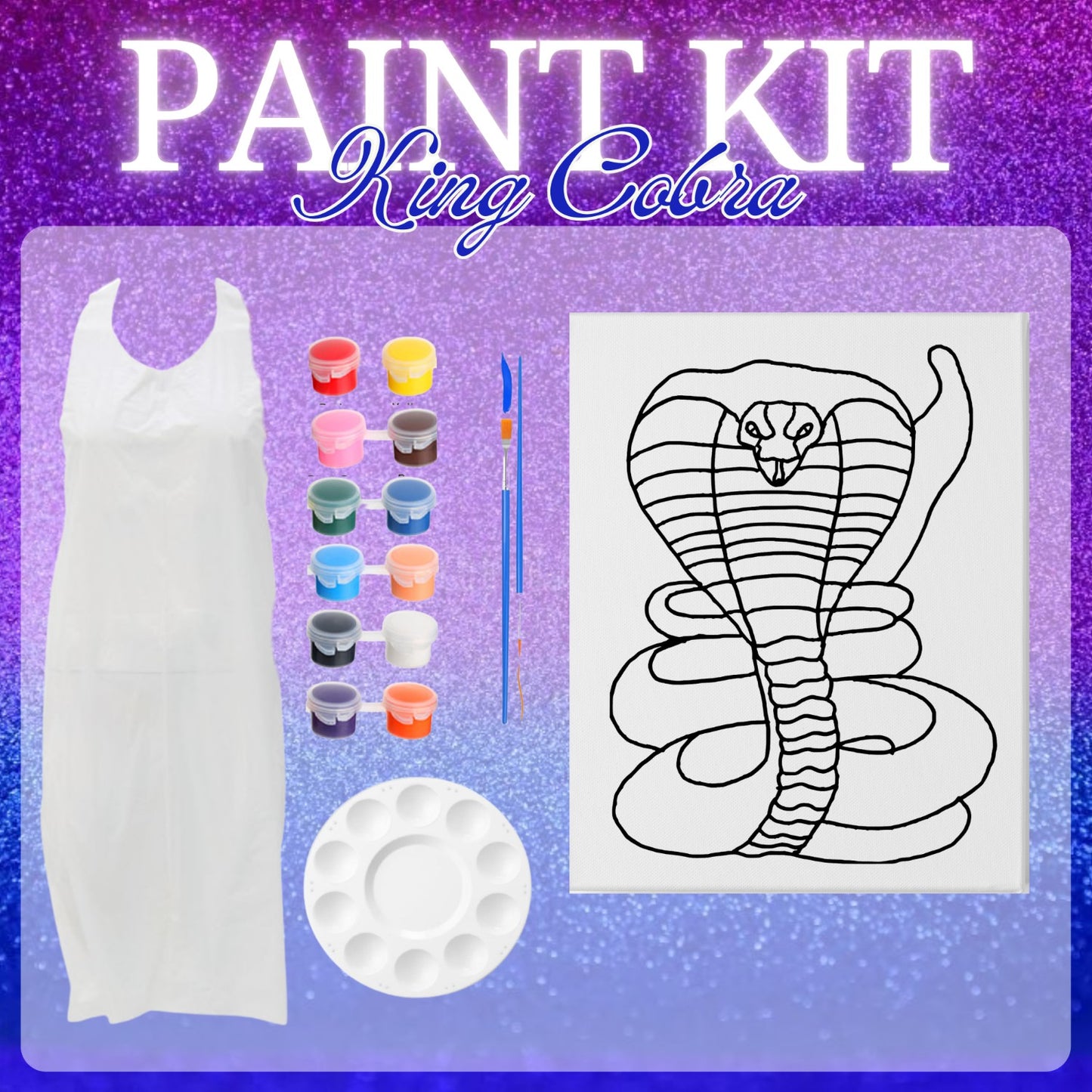 South Asian Wildlife Pre-Drawn Paint Kits