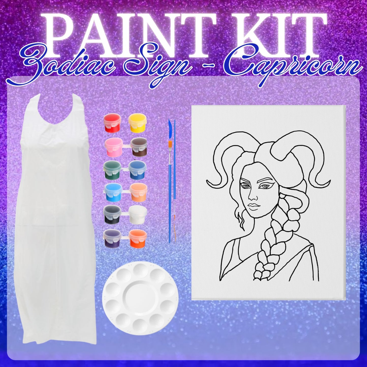 Zodiac Sign Pre-Drawn Paint Kits
