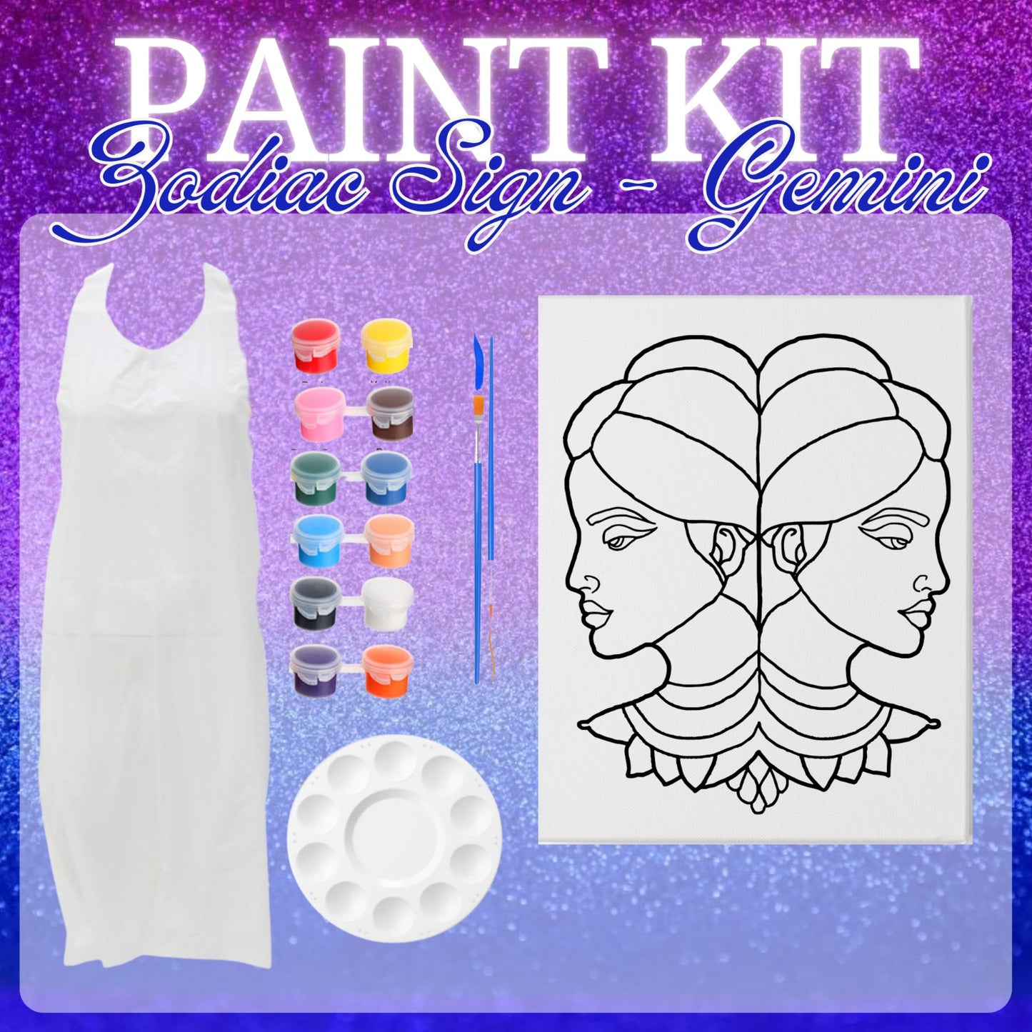 Zodiac Sign Pre-Drawn Paint Kits