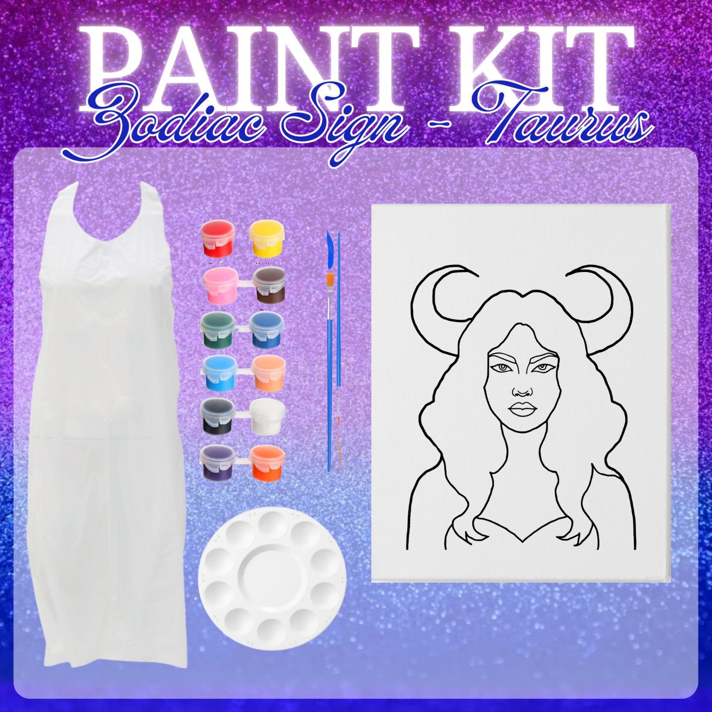 Zodiac Sign Pre-Drawn Paint Kits