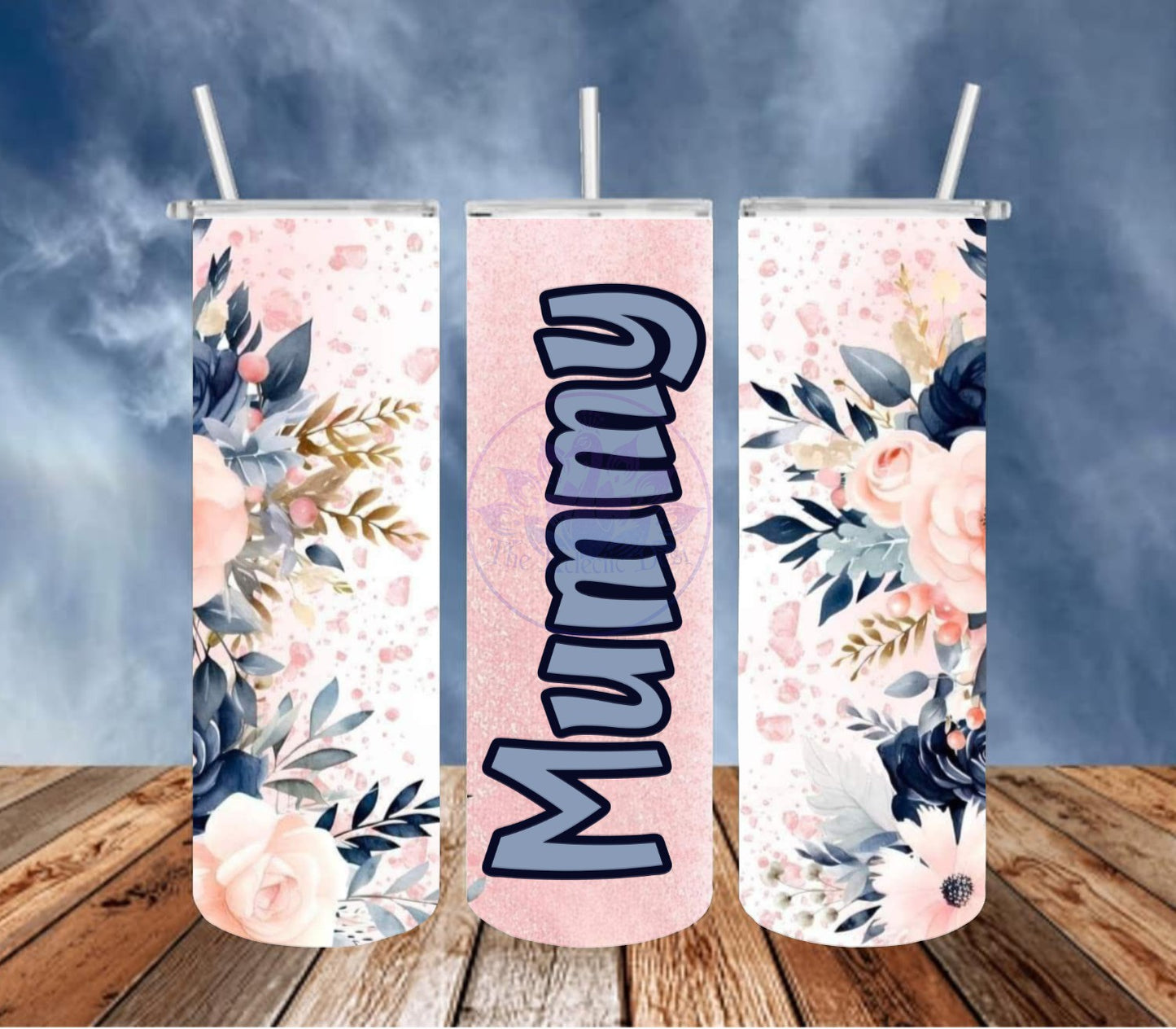 Pink Floral Tumbler 20 oz. Tumbler