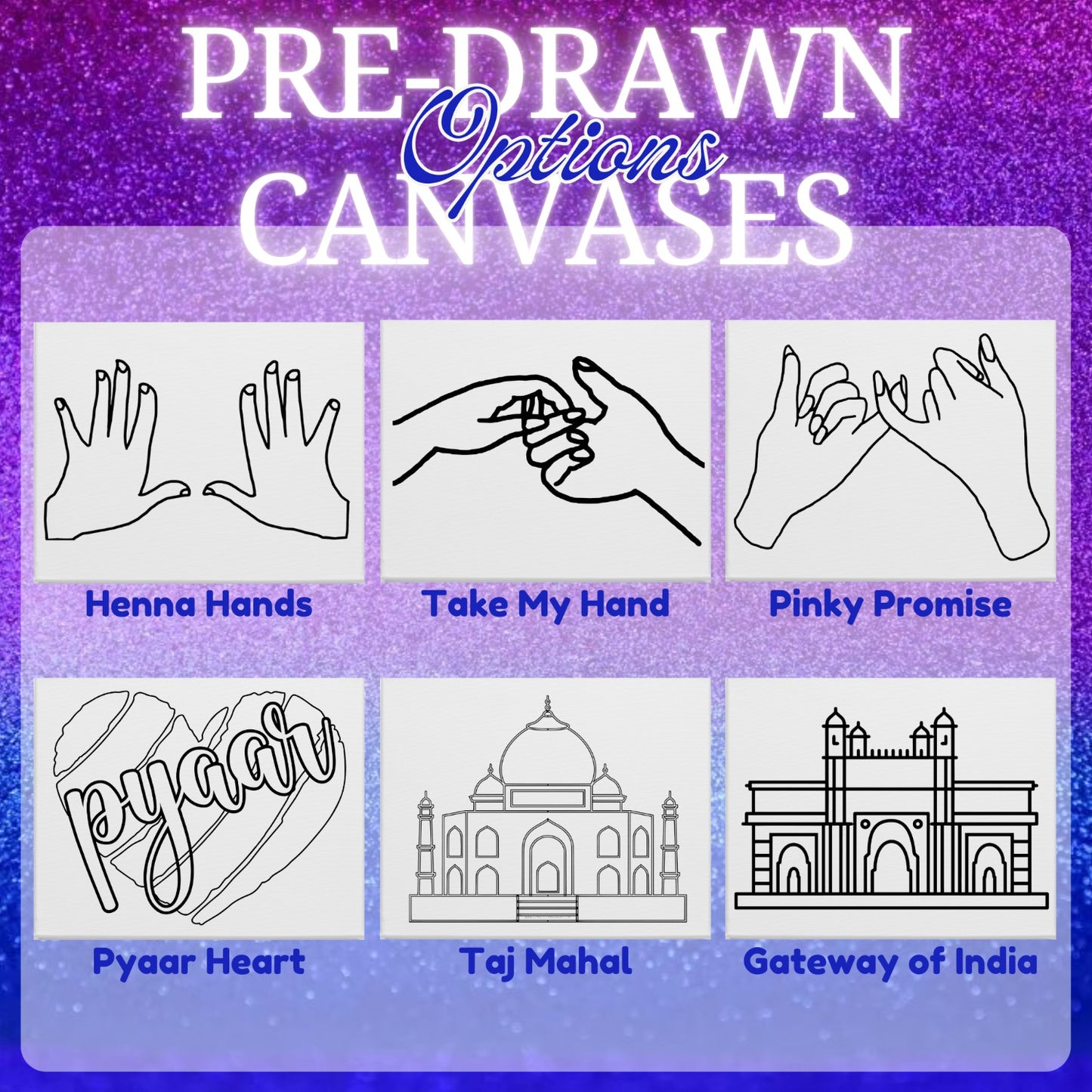 Pre-Drawn CANVASES ONLY