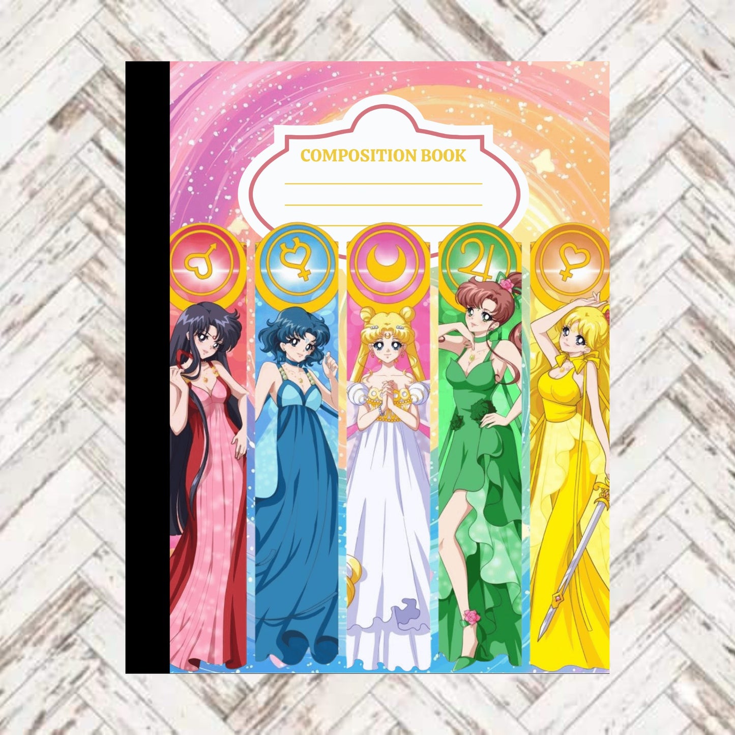 Sailor Moon Composition Book Design - DIGITAL DOWNLOAD