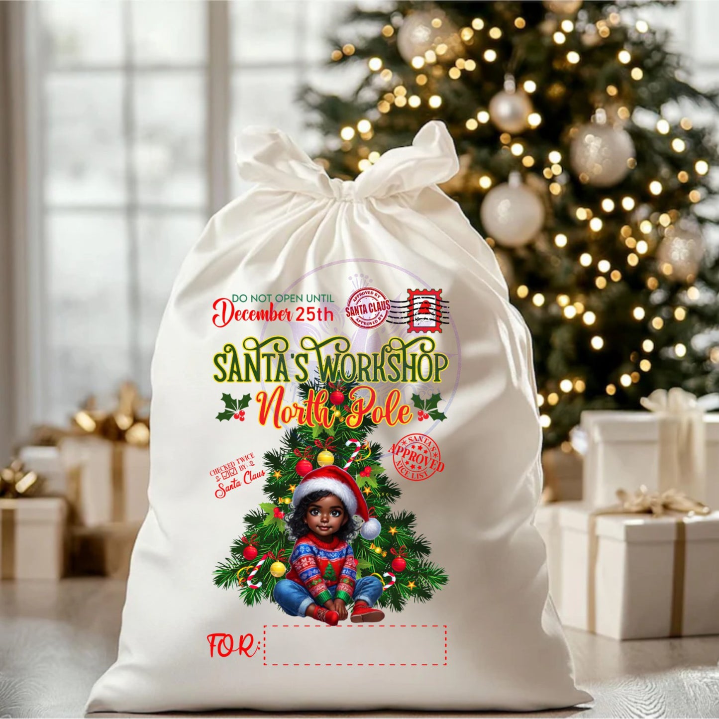 Desi Girl Holiday Gift Sack