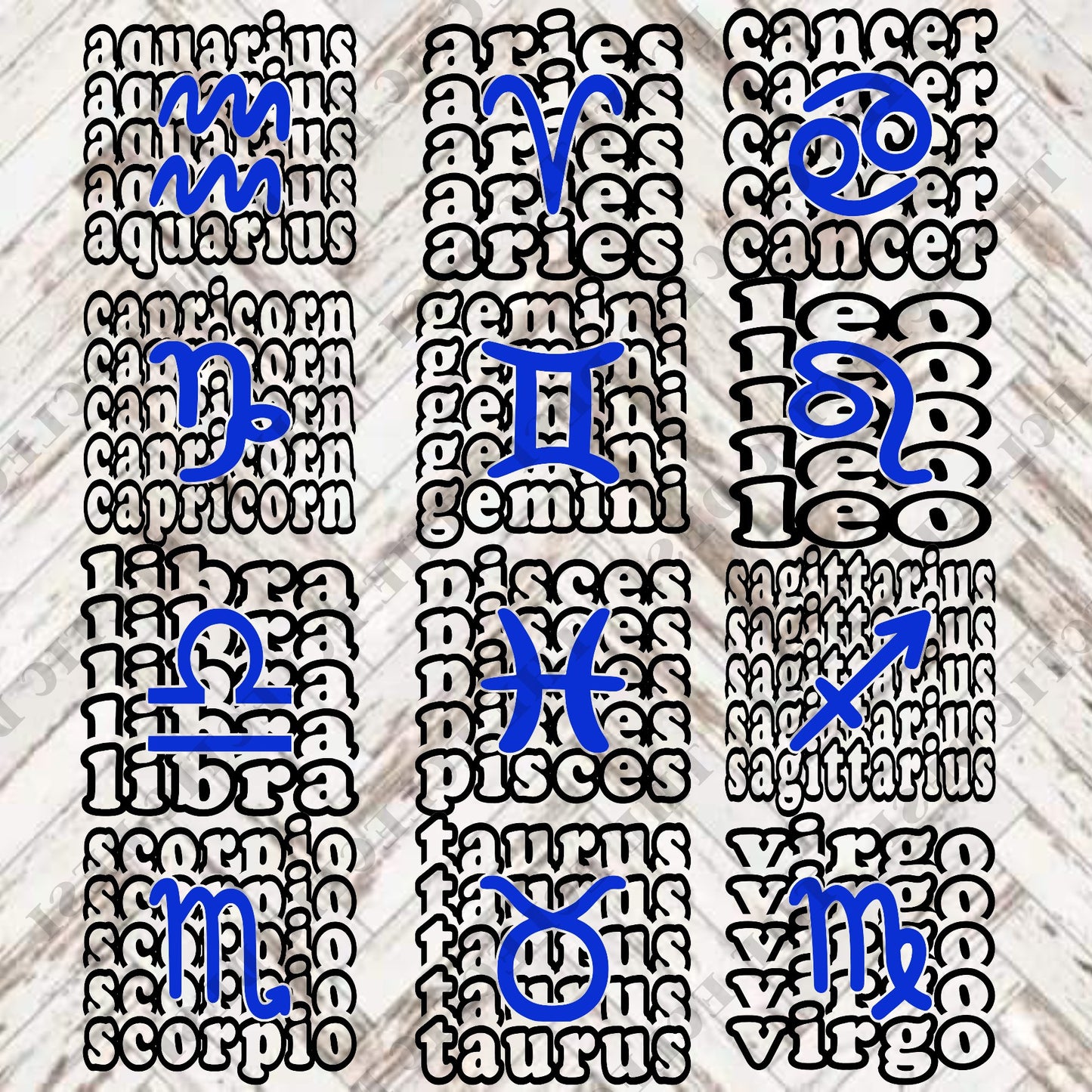 Zodiac Stacked Bundle - DIGITAL DOWNLOAD