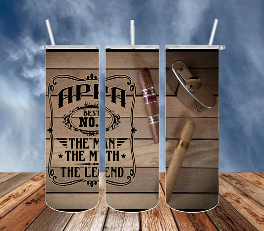 Cigars and Flask - The Man, The Myth, The Legend Tumbler