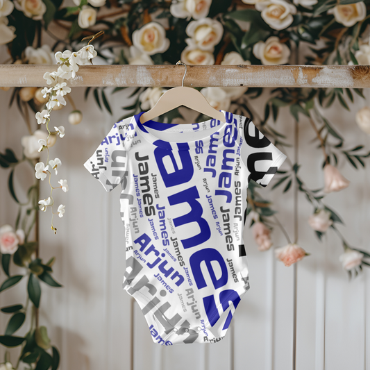 Custom All Over Name Onesie