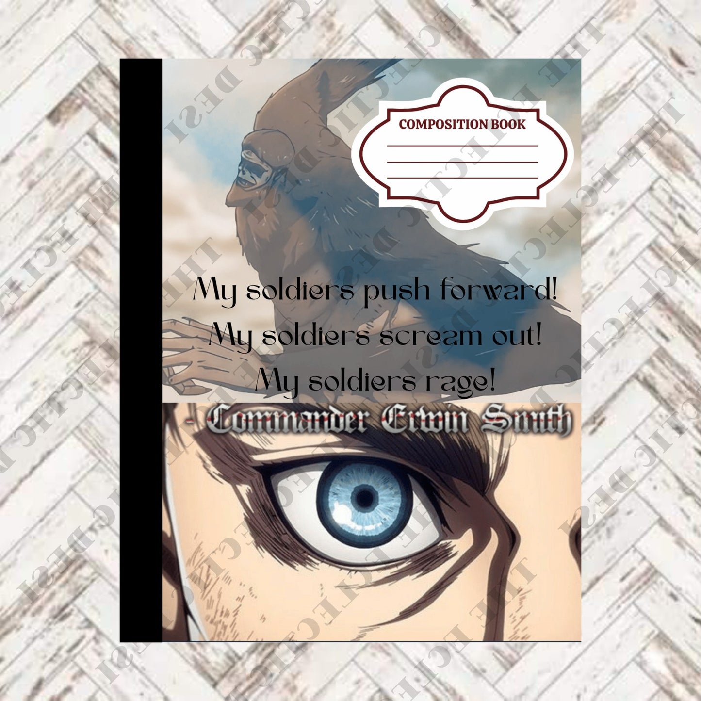 Attack On Titan Composition Book Design - DIGITAL DOWNLOAD