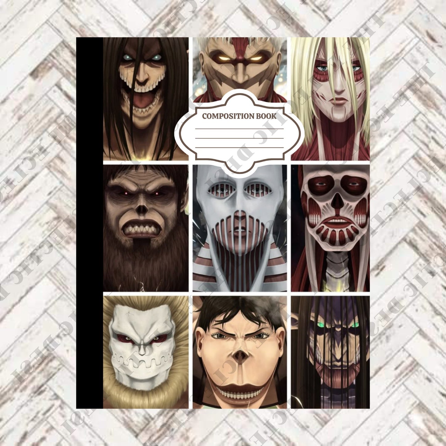Attack On Titan Composition Book Design - DIGITAL DOWNLOAD