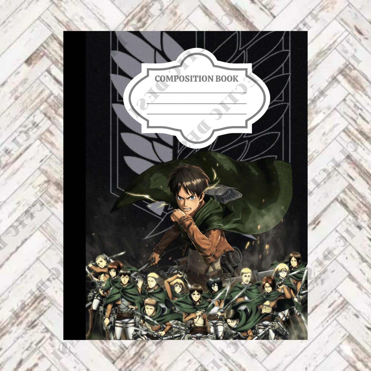 Attack On Titan Composition Book Design - DIGITAL DOWNLOAD