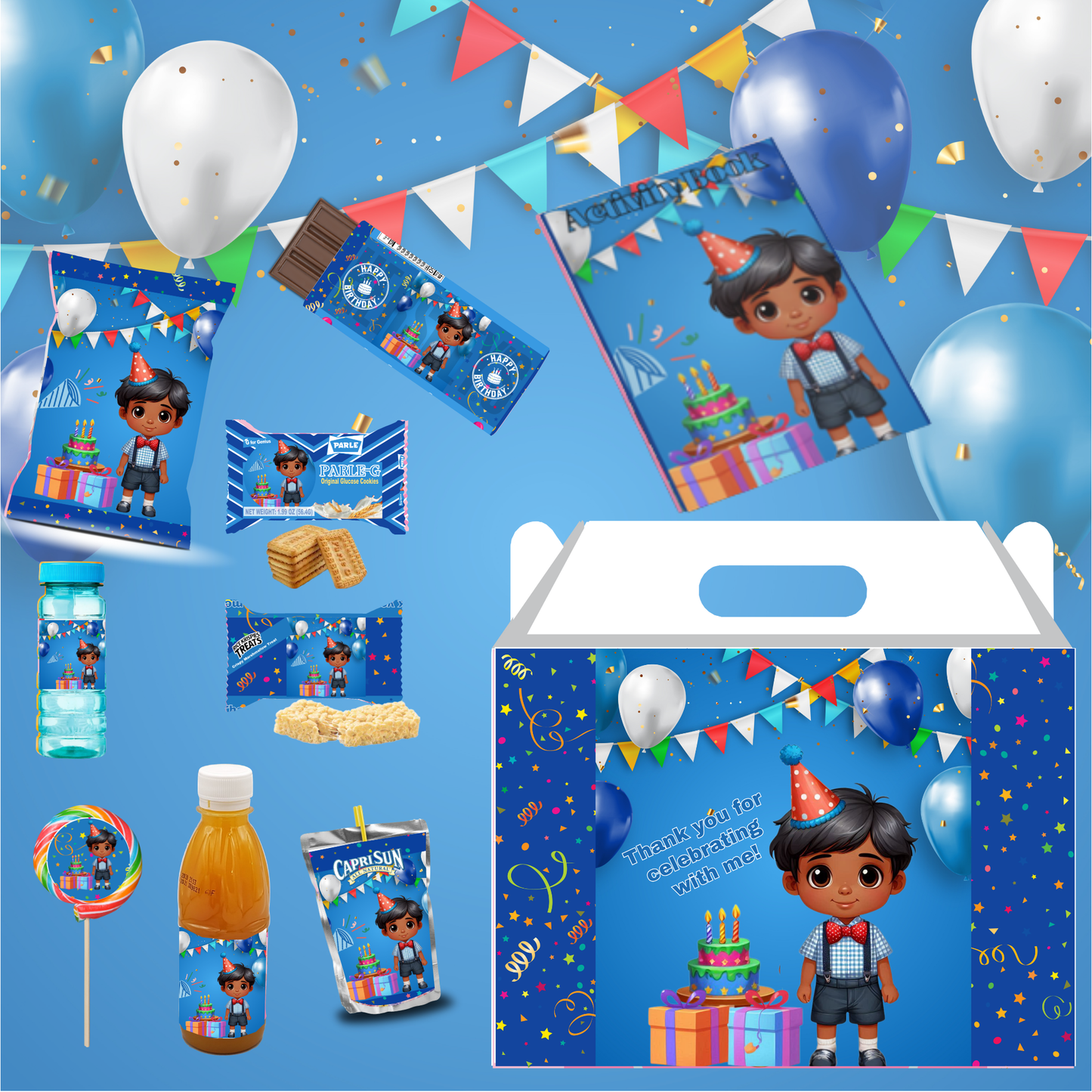 Desi Birthday Boy Party Favor Set