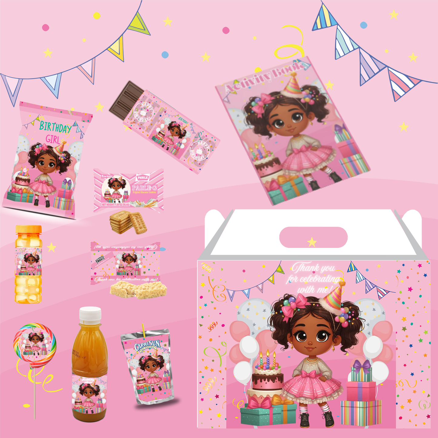Desi Birthday Girl Party Favor Set
