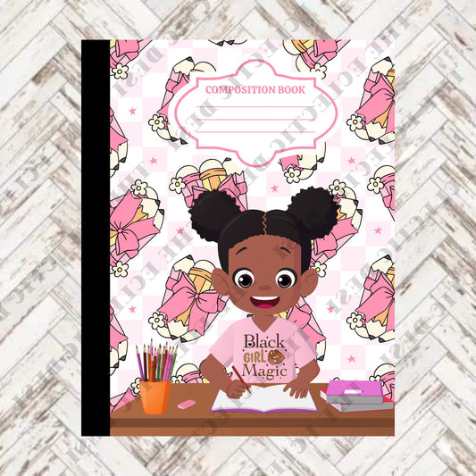 Black Girl Magic Composition Book Design - DIGITAL DOWNLOAD
