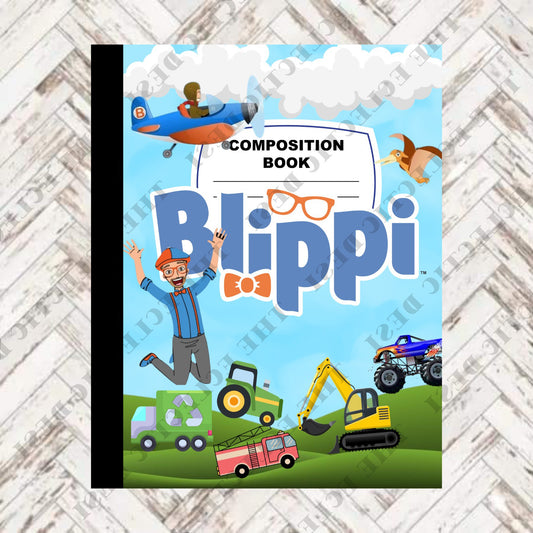 Blippi Composition Book Design - DIGITAL DOWNLOAD