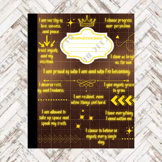 Brown Girls Composition Book Design - DIGITAL DOWNLOAD