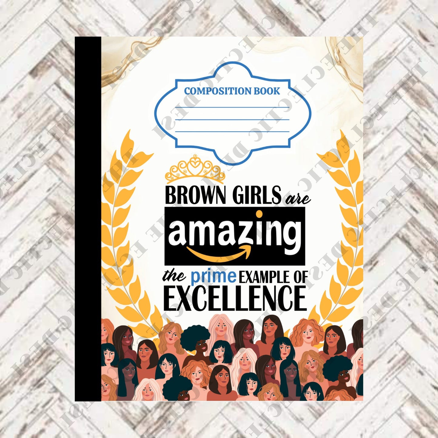 Brown Girls Composition Book Design - DIGITAL DOWNLOAD