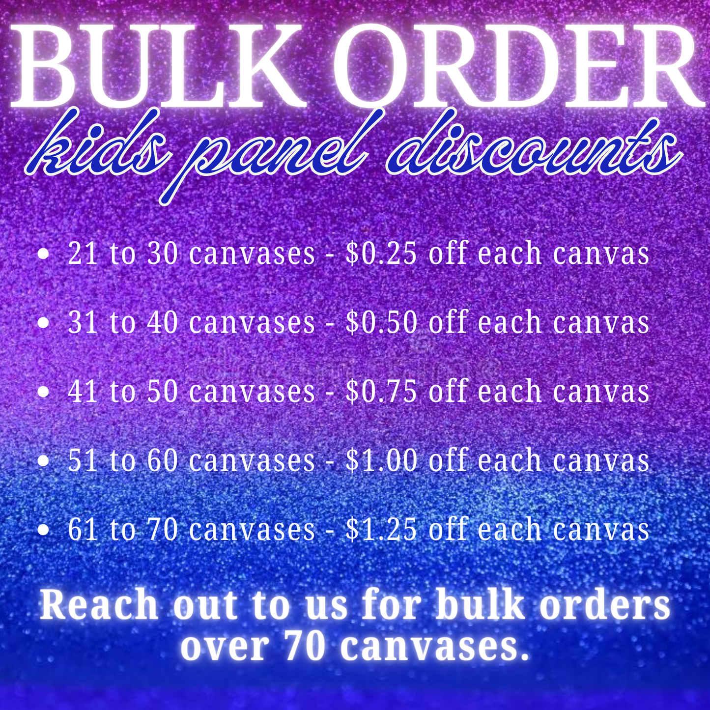 Custom Kids CANVAS ONLY