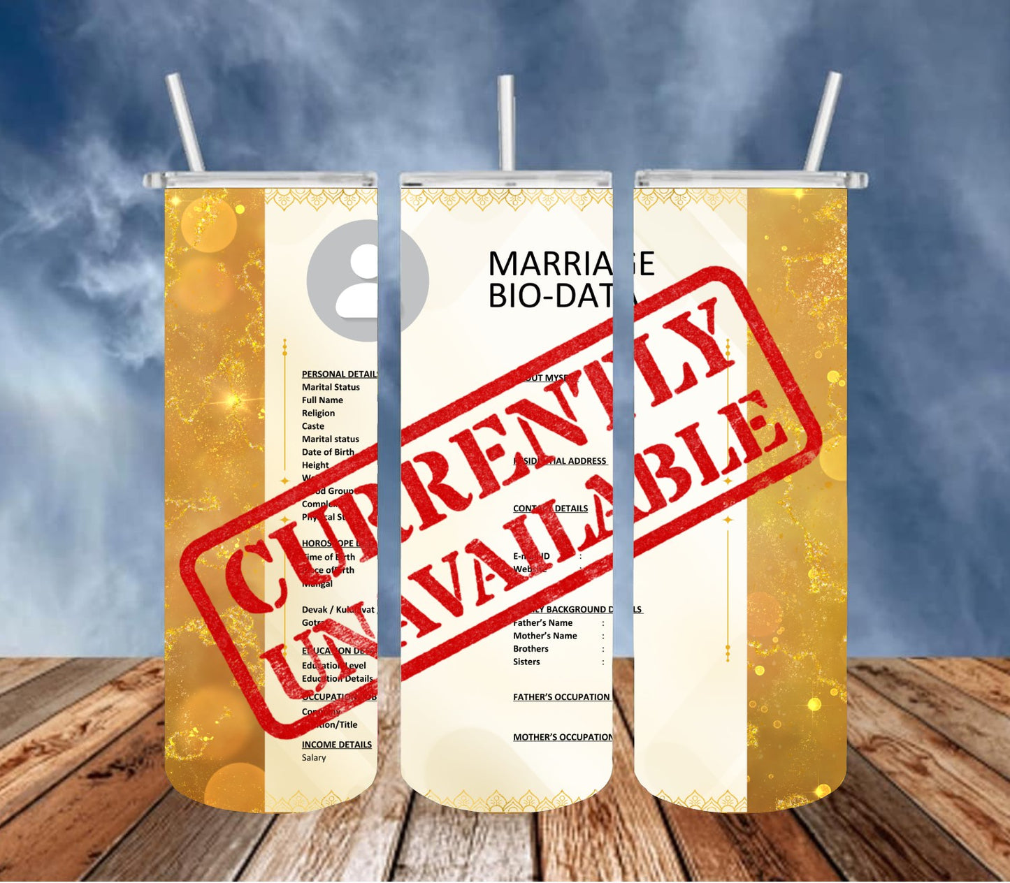 Currently Unavailable Marriage Bio-Data 20 oz. Tumbler