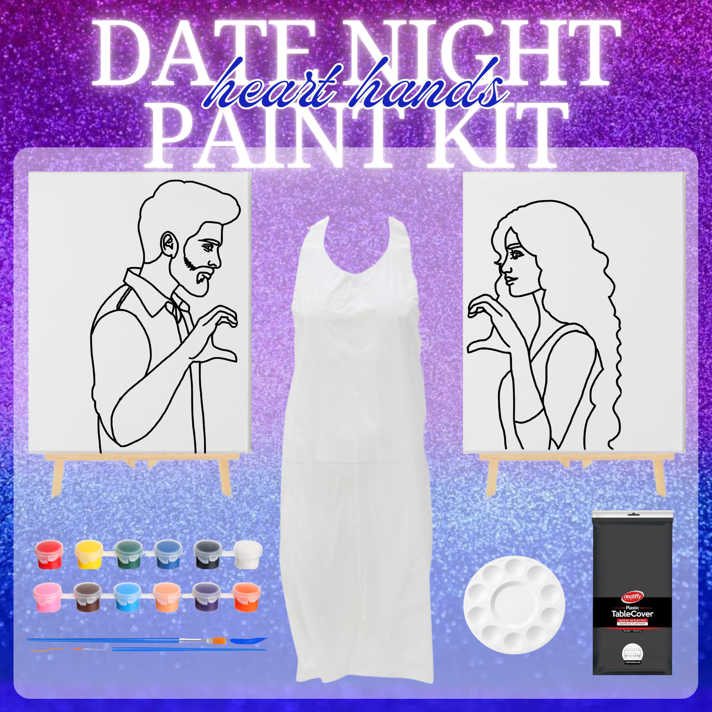 Date Night Paint Kit - Heart Hands