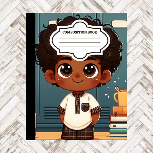 Desi Boy At Lockers Composition Book