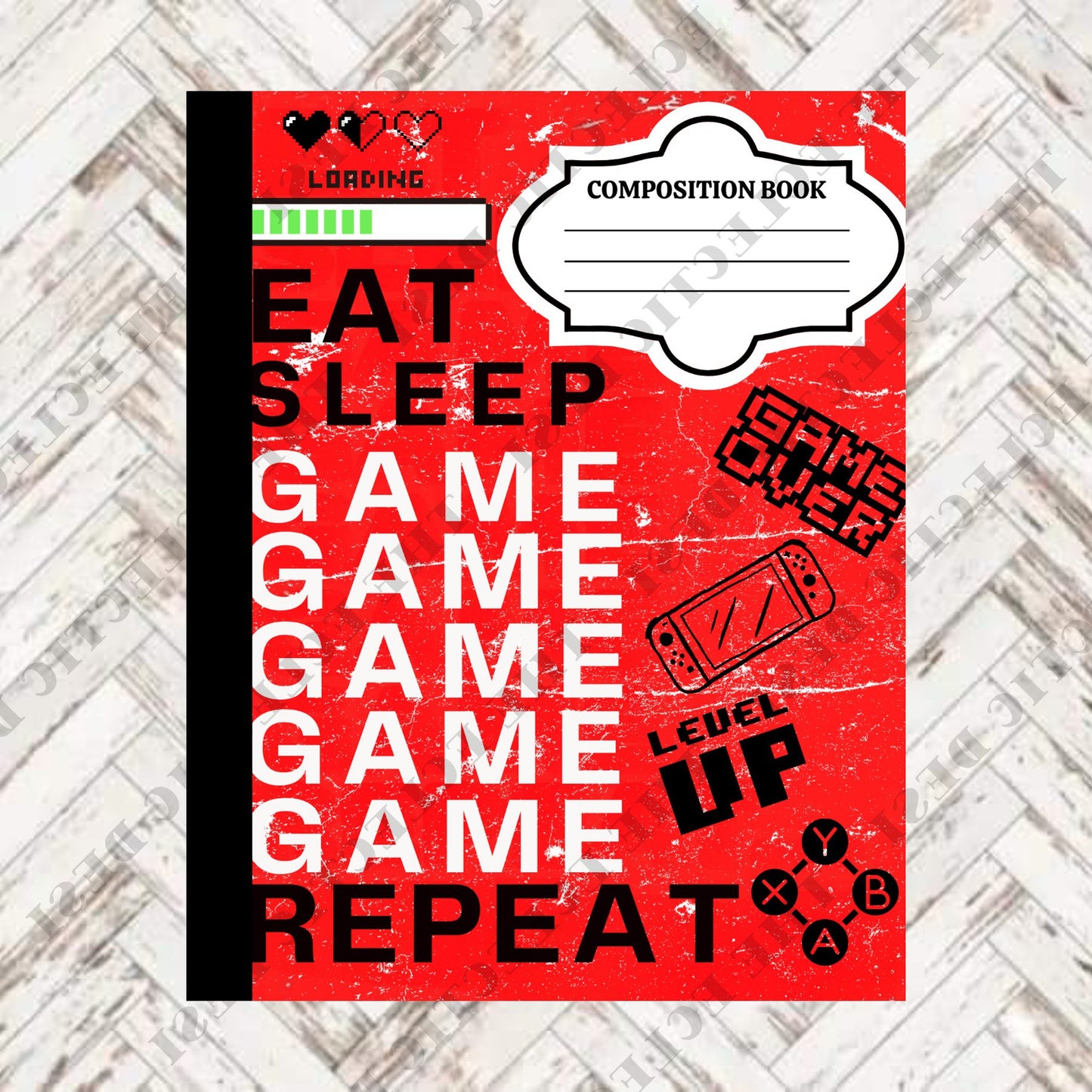 Hobbies Composition Book Design - DIGITAL DOWNLOAD
