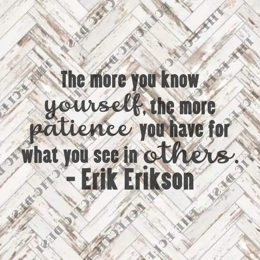 Erik Erikson Quote - DIGITAL DOWNLOAD