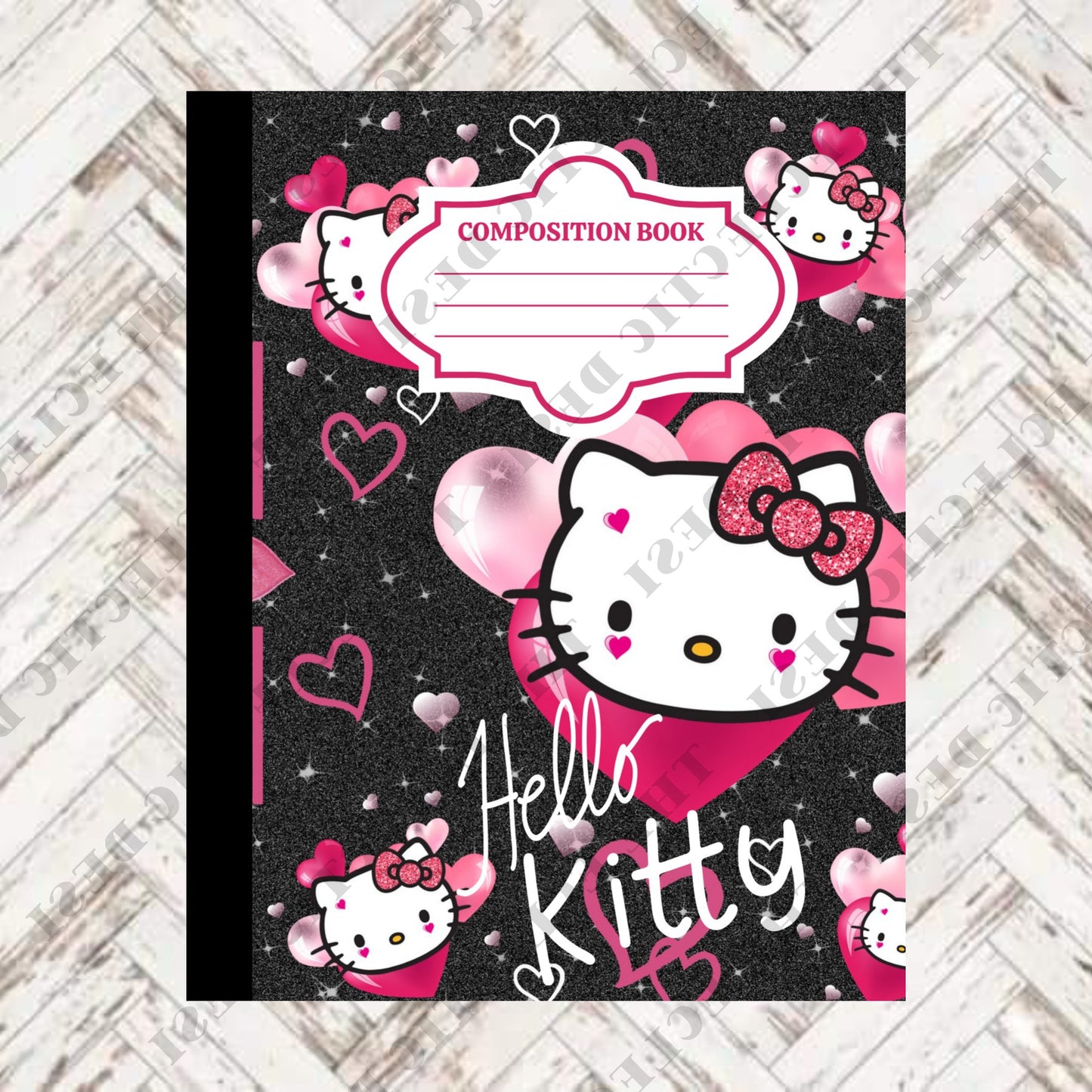 Hello Kitty Composition Book Design - DIGITAL DOWNLOAD