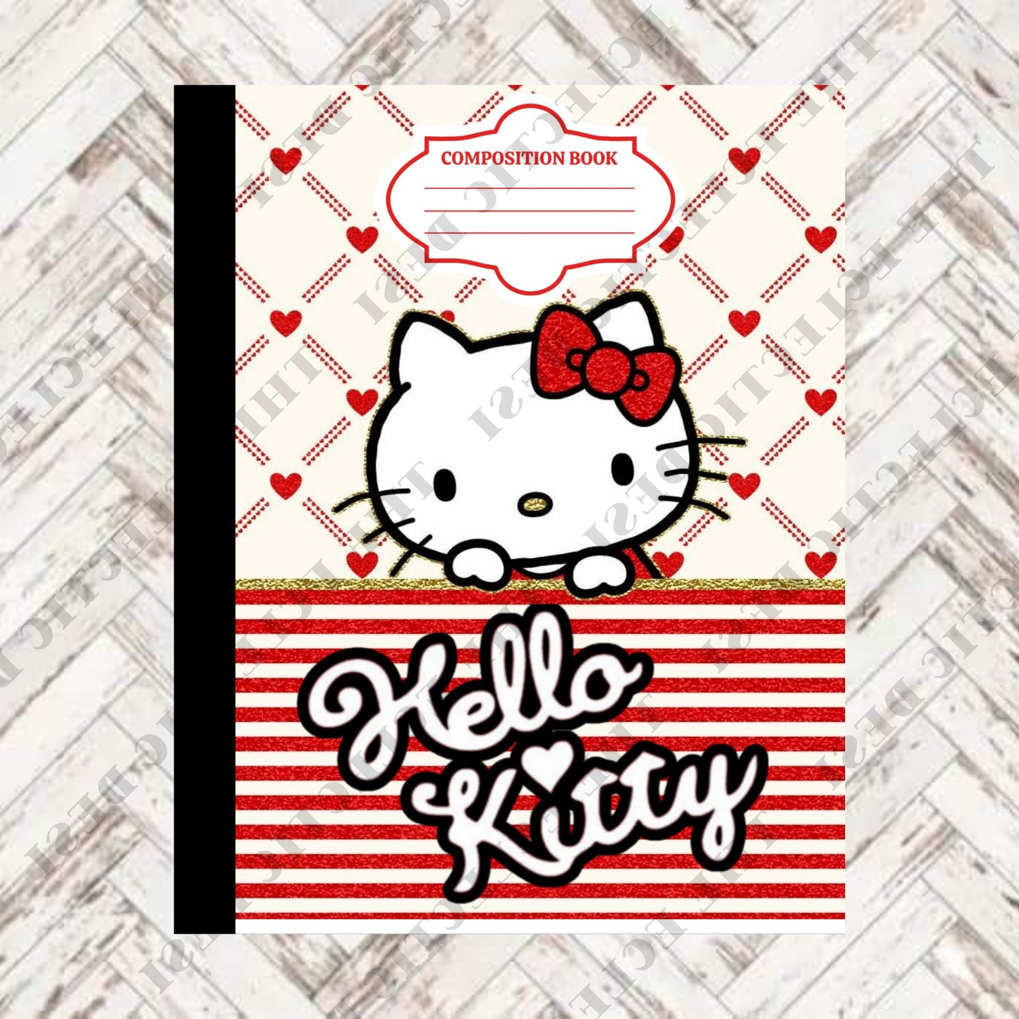 Hello Kitty Composition Book Design - DIGITAL DOWNLOAD