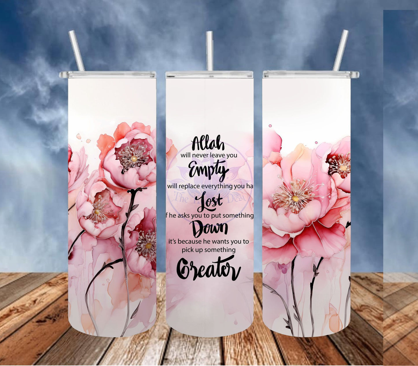 Islam Pink Peonies Tumbler