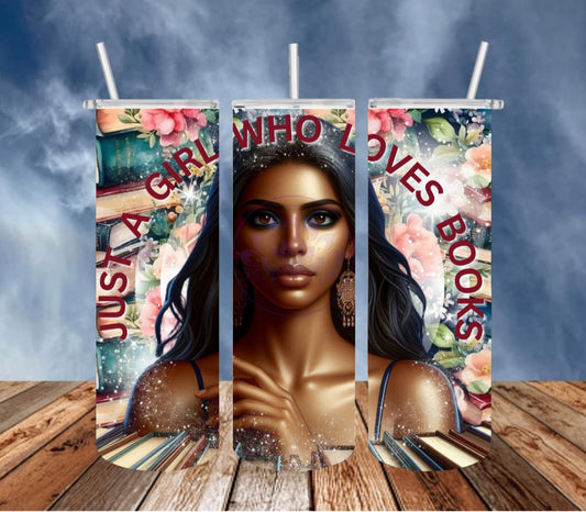 Just A Girl Who Loves Books 20 oz. Tumbler