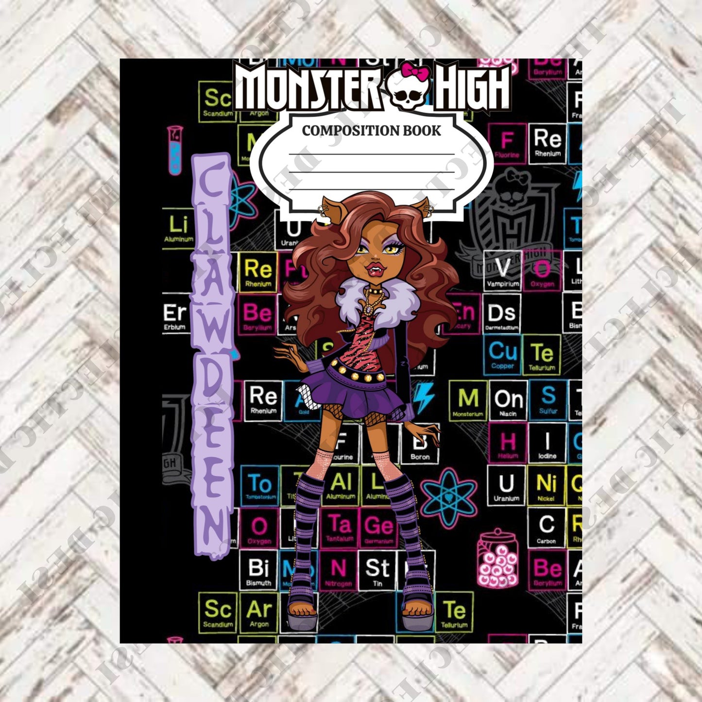 Monster High Composition Book Design - DIGITAL DOWNLOAD