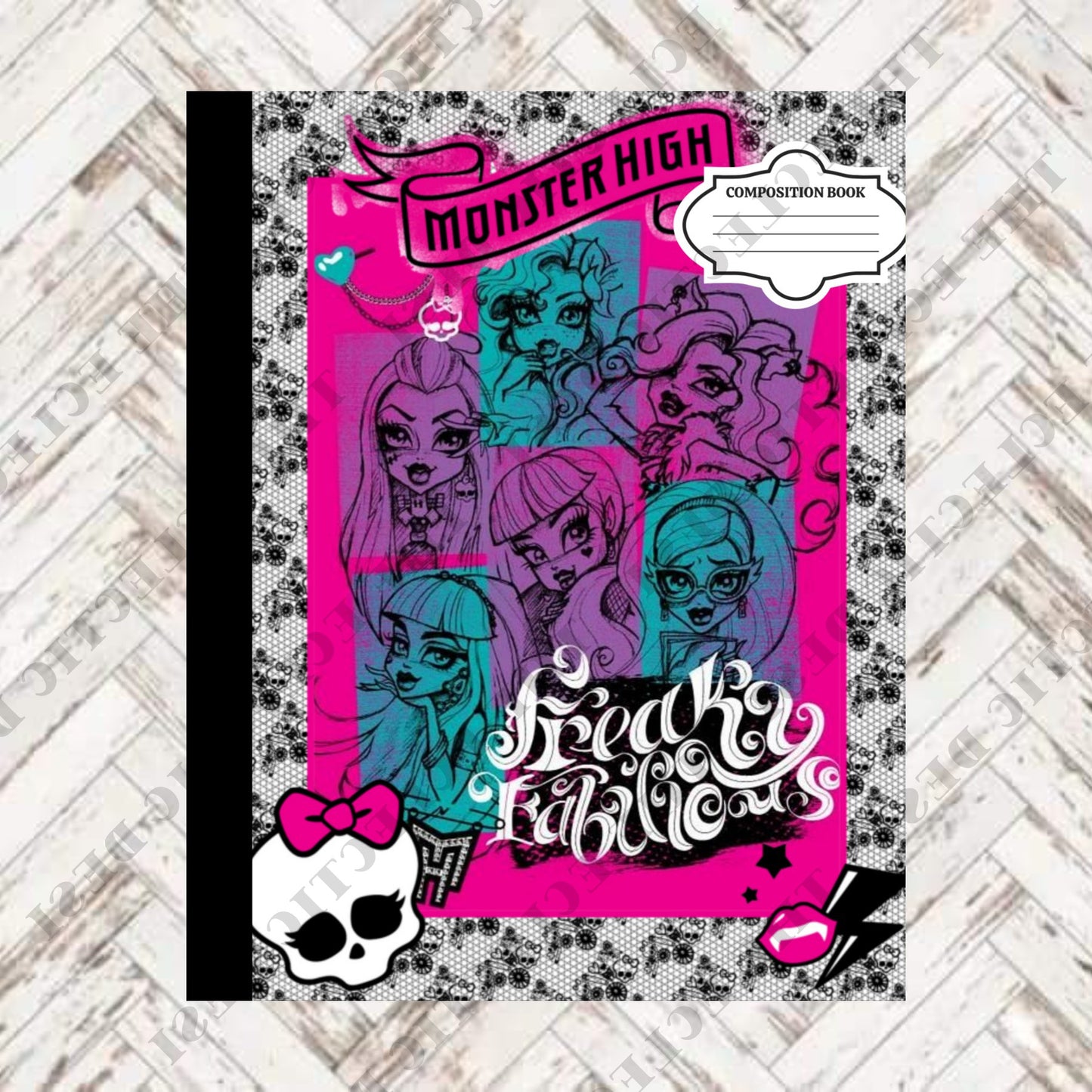 Monster High Composition Book Design - DIGITAL DOWNLOAD