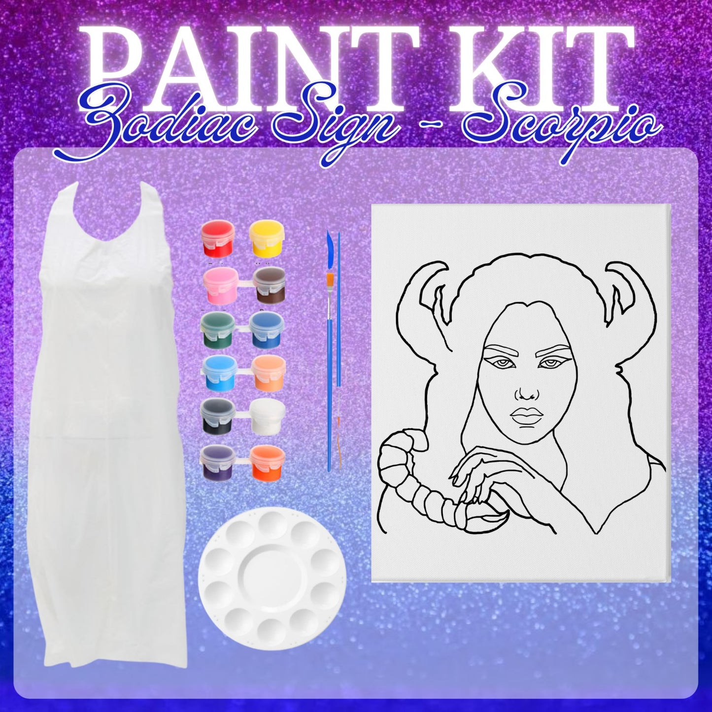 Zodiac Sign Pre-Drawn Paint Kits