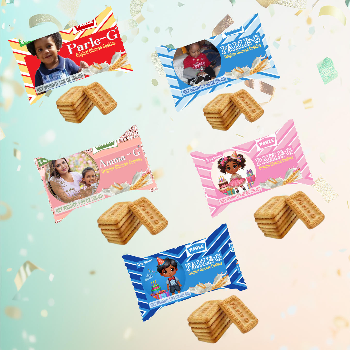 Custom Parle G Cookies