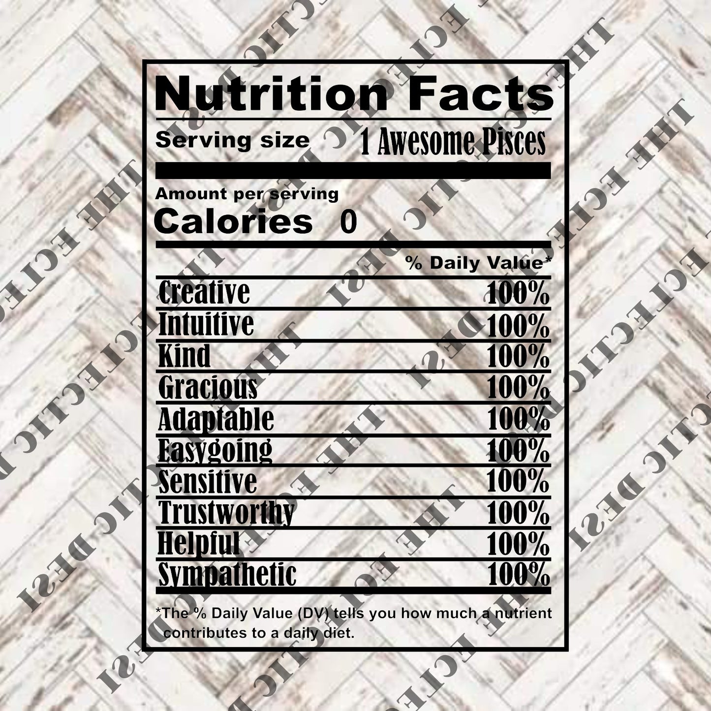 Zodiac Nutritional Facts - DIGITAL DOWNLOAD