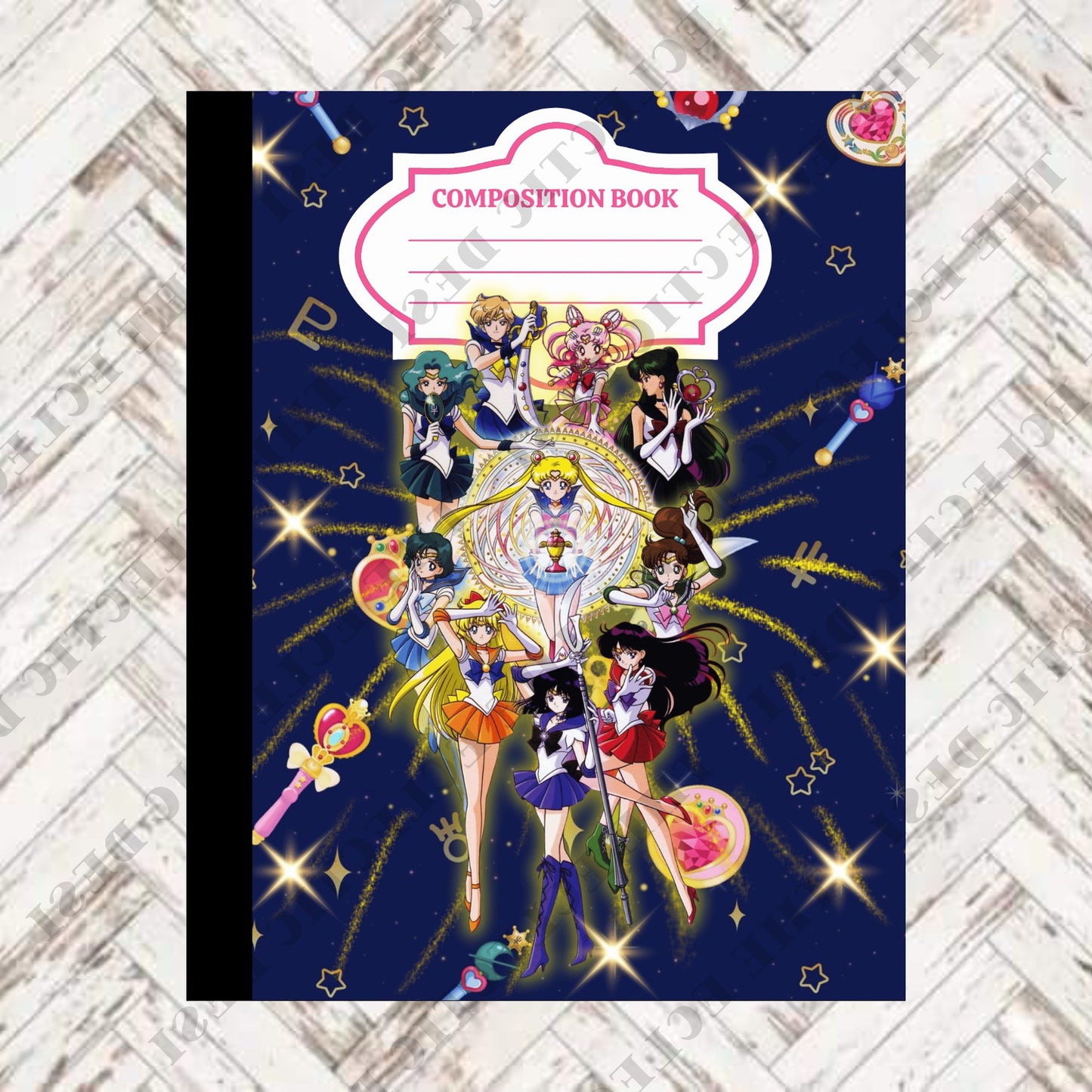 Sailor Moon Composition Book Design - DIGITAL DOWNLOAD