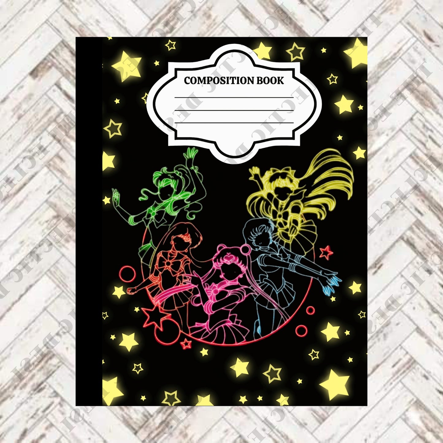 Sailor Moon Composition Book Design - DIGITAL DOWNLOAD