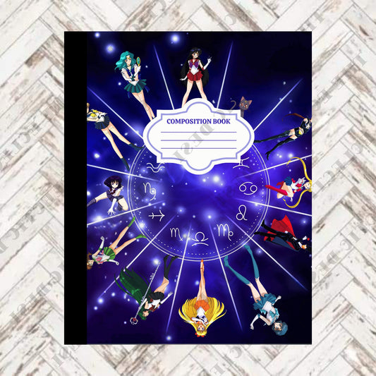 Sailor Moon Composition Book Design - DIGITAL DOWNLOAD