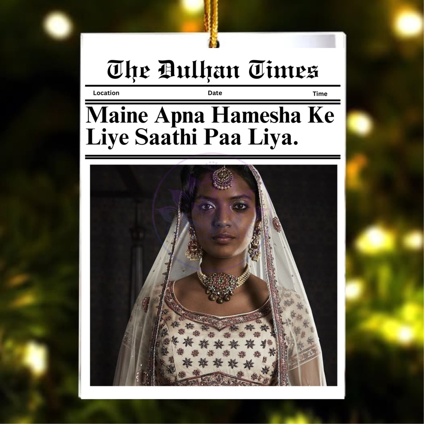 The Dulhan Times Custom Photo Ornament